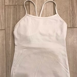Lululemon white Power Y tank